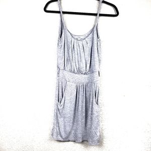 Papaya rouched spaghetti sleeveless small dress